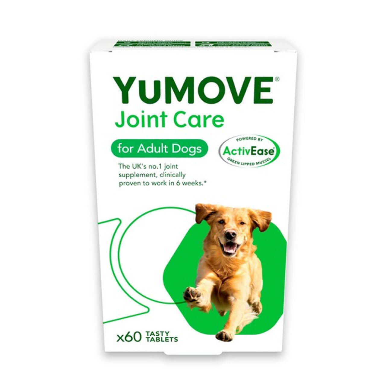A packet of dog joint care tablets