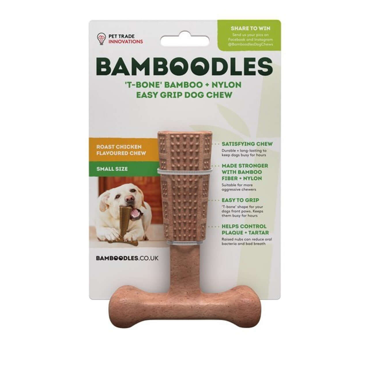 Bamboodles T Bone Chew Toy Chicken Flavour