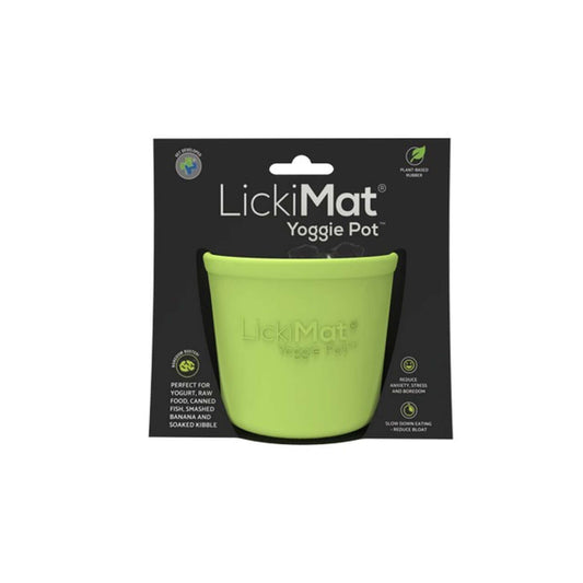 Green LickiMat Yoggie Pot for Dogs enrichment