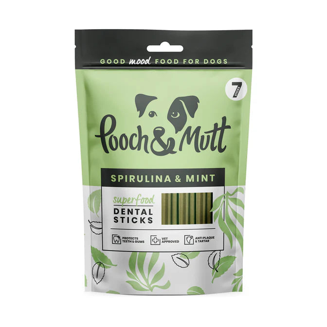 pooch & mutt dental sticks with spirulina and mint