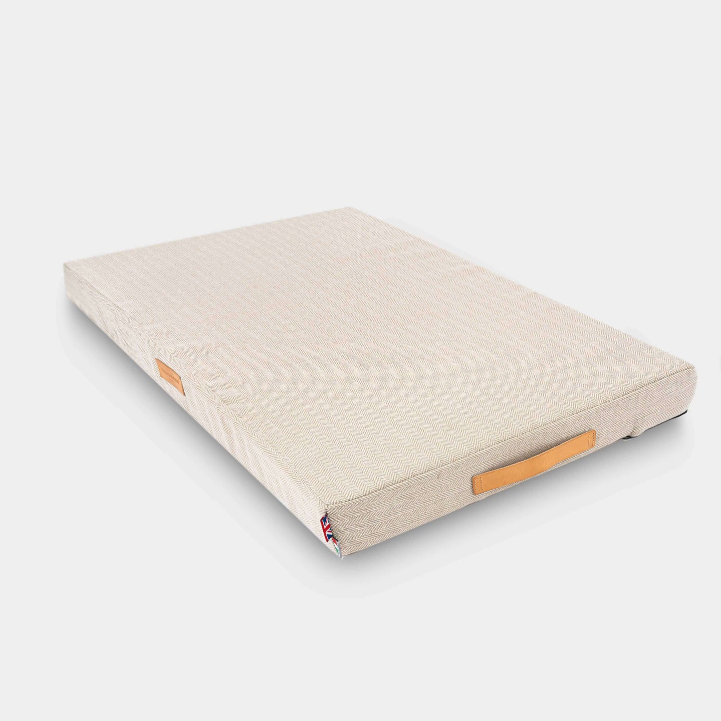 Hugo & Hudson Foam Dog Bed Small - Sand Herringbone