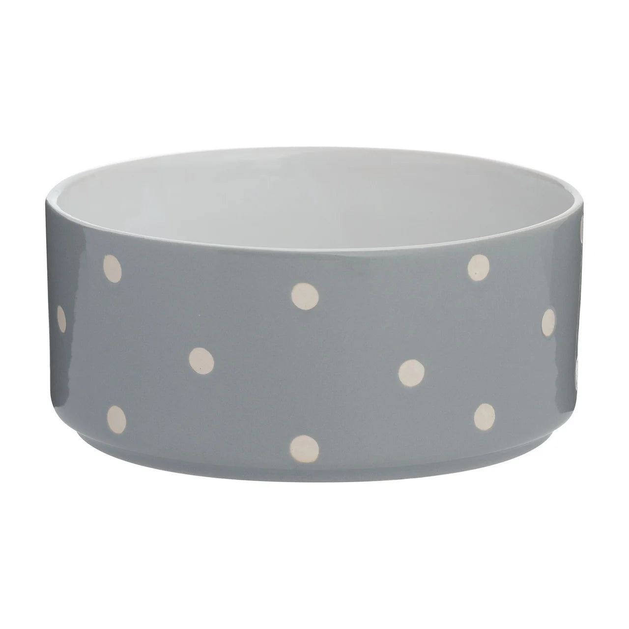 Sage Polka Dot Dog Bowl