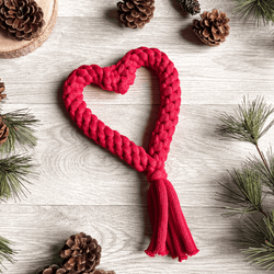 Heart Rope Toy - Red