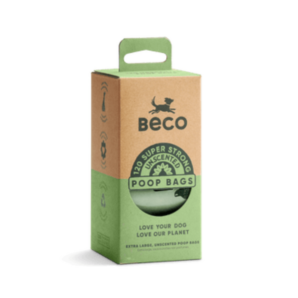 Beco Large Poop Bags Unscented (120 bags)