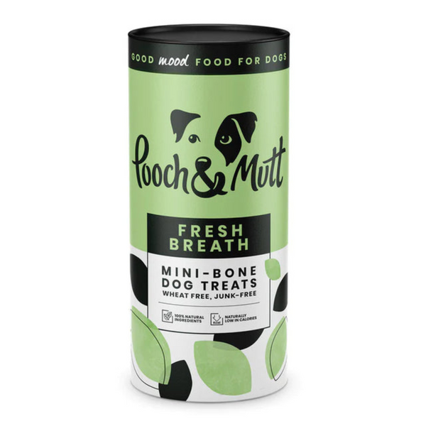 Pooch & Mutt Fresh Breath Mini Bone Natural Dog Treats (125g)