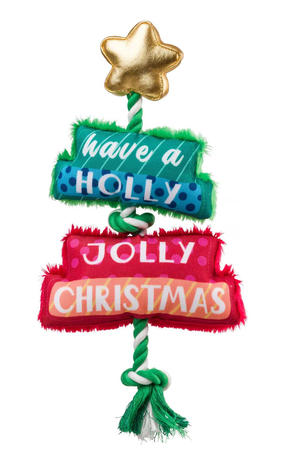 Merry & Bright Christmas Tree Dog Toy