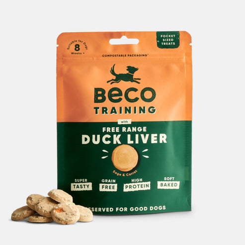 Beco Free Range Duck Liver Treats with Sage & Carrot - 60g
