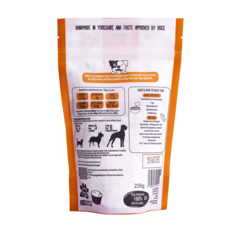 Carrot Cake Muffin Mix Dog Treat Baking Mix in a Pouch