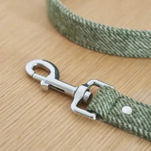 Green Tweed Dog Lead