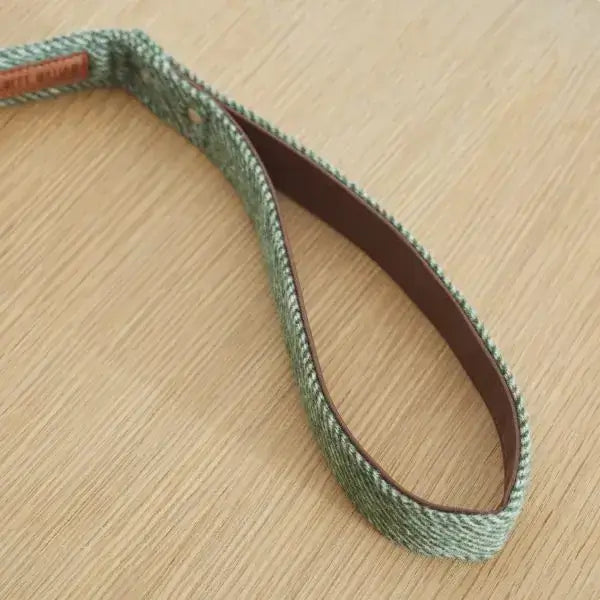 Green Tweed Dog Lead
