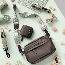 Dog Walking Mocha Bag Bundle - Sage Leopard